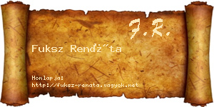 Fuksz Renáta névjegykártya